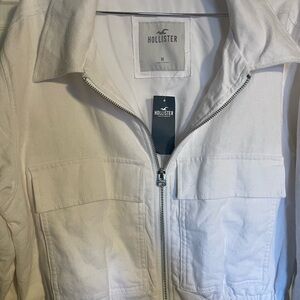 Hollister White Lightweight Jacket